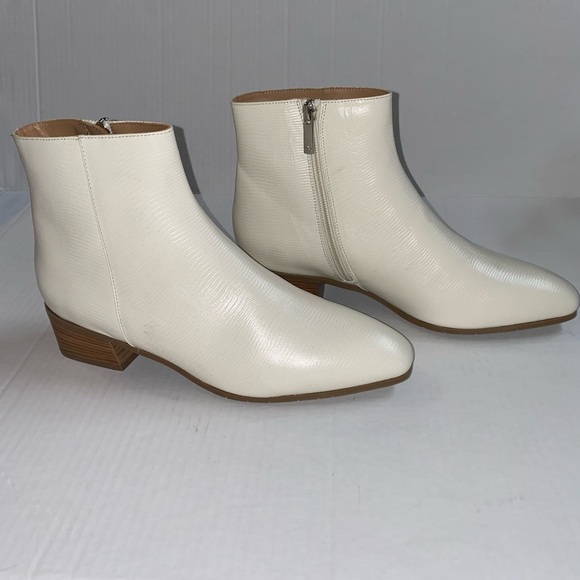 Aquatalia Fuoco Water Resistant Croc Embossed Leather Bootie NWT/Box - Picture 4 of 13